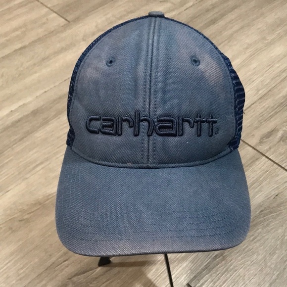 Carhartt Blue Faded SnapBack Trucker Hat - Picture 1 of 9